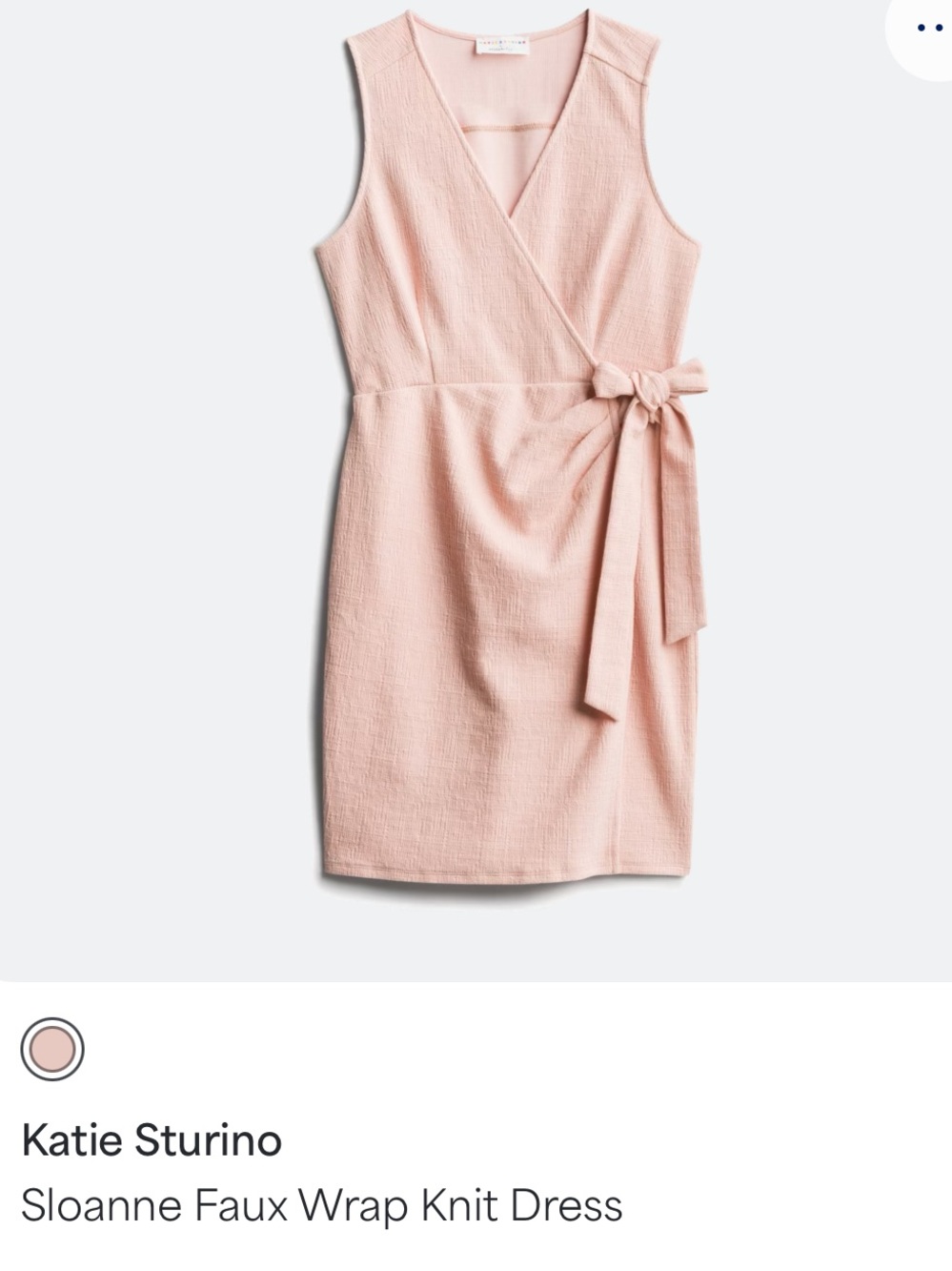 Katie Sturino Sloanne Faux Wrap Midi Dress in Soft Pink